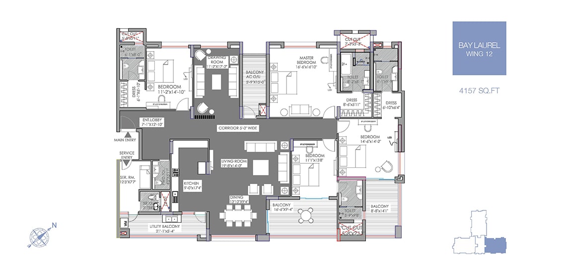 Wing 12- 4,157 sq.ft