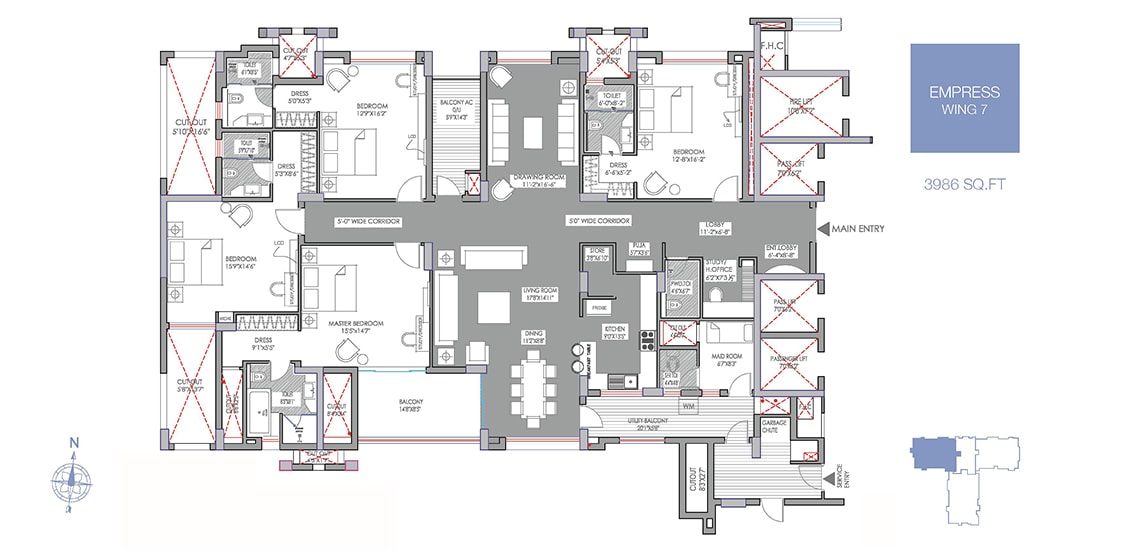 Wing 7- 3,986 sq.ft